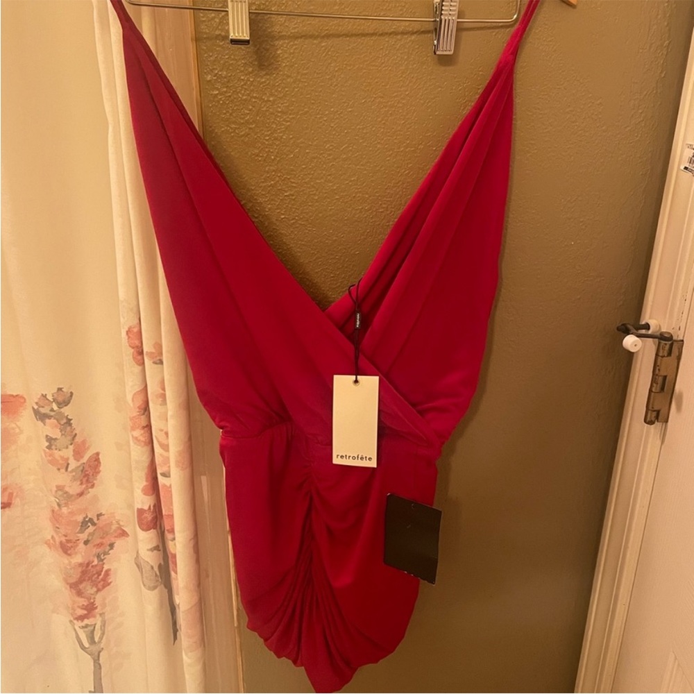Retrofete Red Mini Dress - Picture 6 of 7